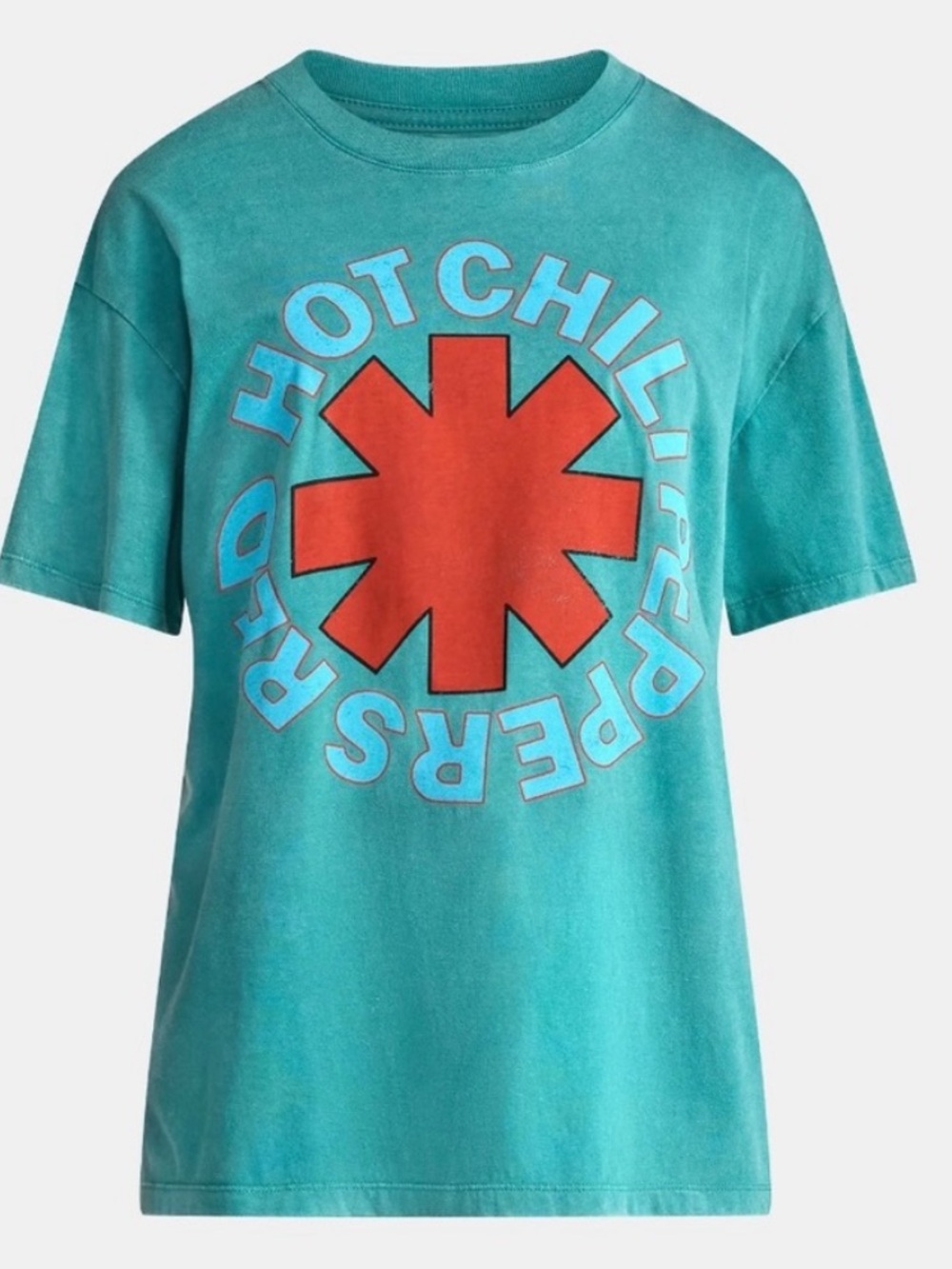 Red Hot Chili Peppers Graphic Band Tee Concert T-Shirt Teal XL - Picture 3 of 8
